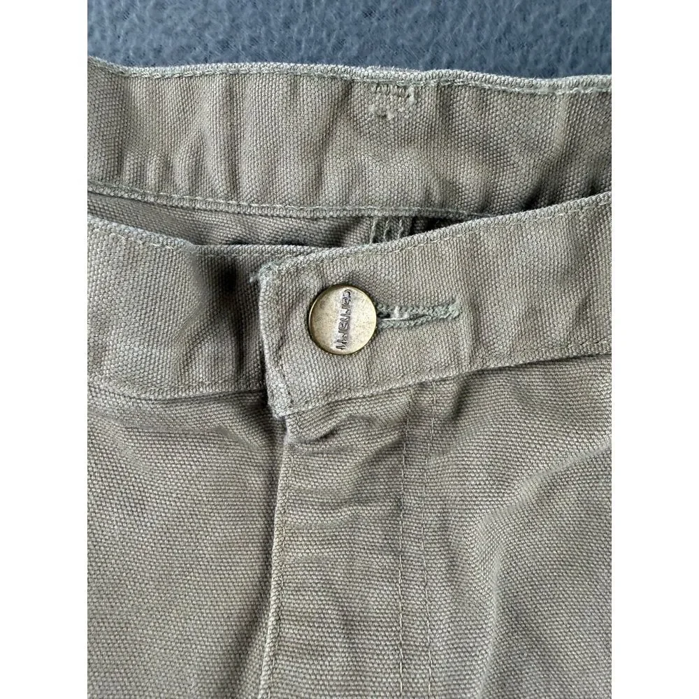 Carhartt Pants Mens 38x27 Brown Vintage Cargo Duck Canvas Carpenter B112 DES 90s